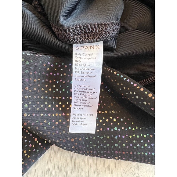 SPANX Rainbow‎ Metallic Dot Leggings Size Medium - Picture 5 of 11
